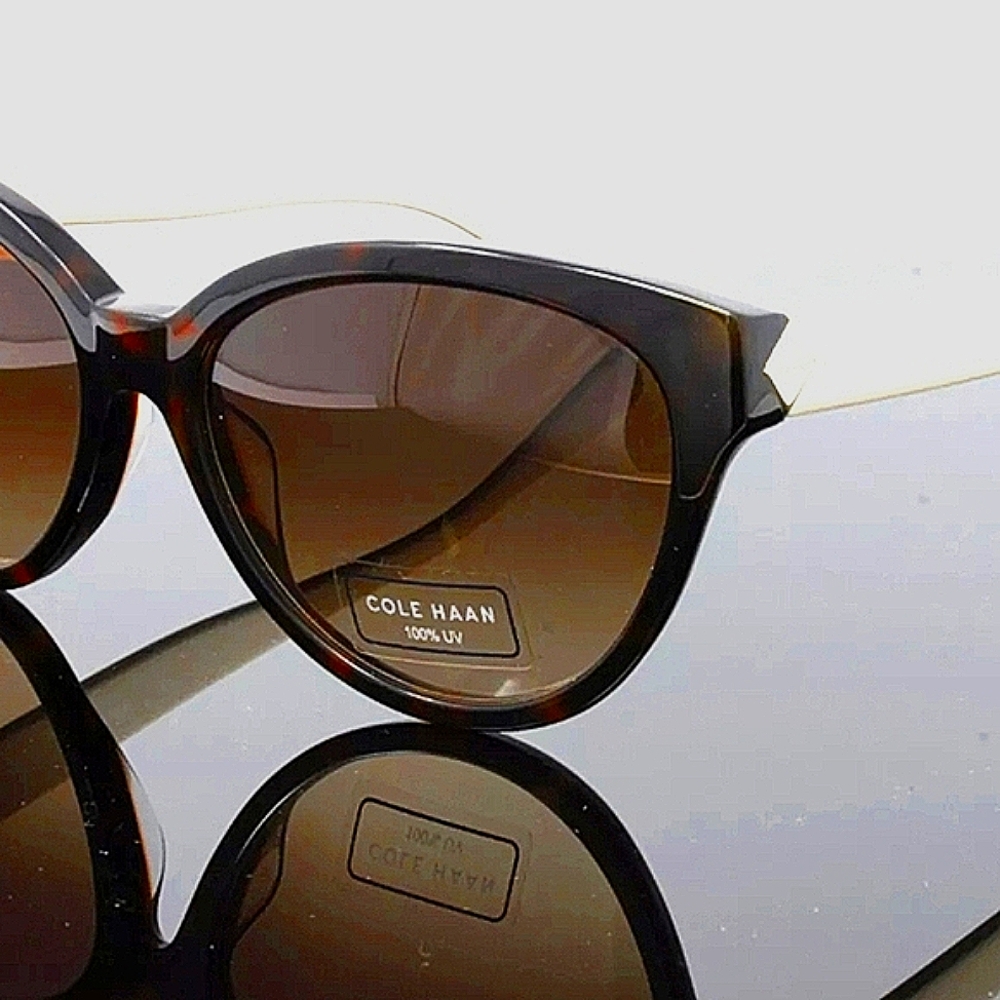 Cole Haan Sunglasses Brown Cream 58-17-135 Designer Glasses - Picture 2 of 8